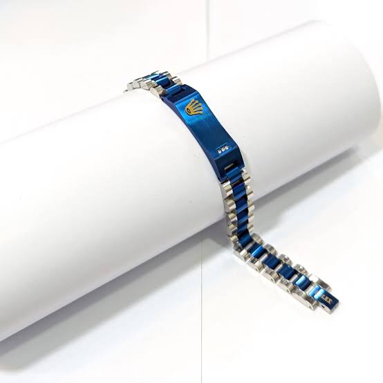 ROLEX PREMIUM STAINLESS STEEL BRACELET (BLUE)