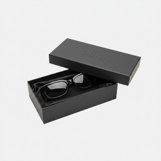 Aura Classic Black Shades – Modern Square Design | Unisex