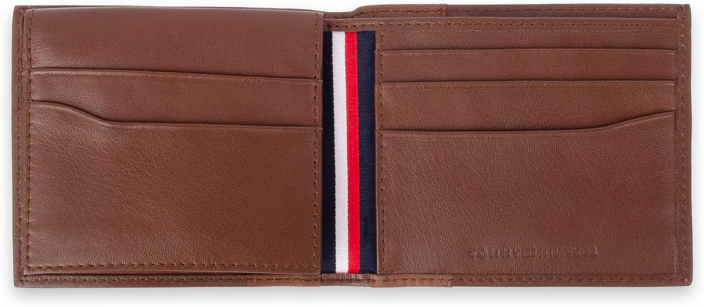 Tommy Hilfiger Men's Bifold Tan Leather RFID Wallet