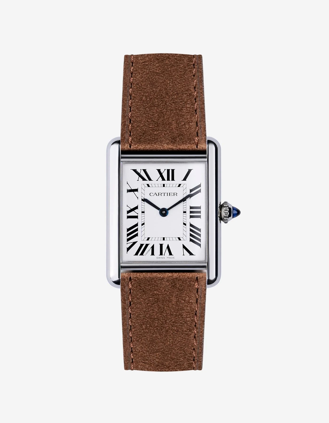 Cartier Tank Leather Strap Men’s Watch – Classic Luxury Style(BR)