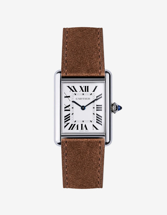 Cartier Tank Leather Strap Men’s Watch – Classic Luxury Style(BR)