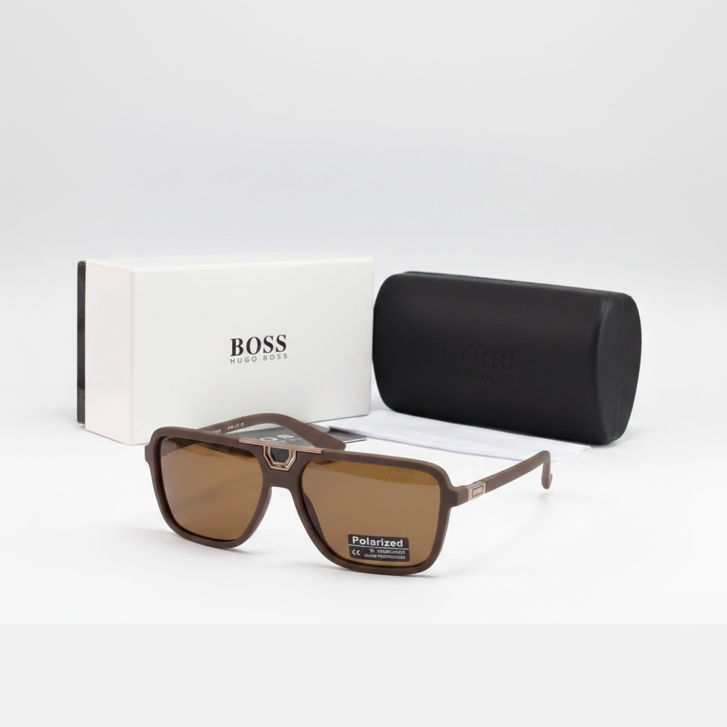 Hugo Boss Signature Sunglasses – Brown Polarized Lens | Premium Finish
