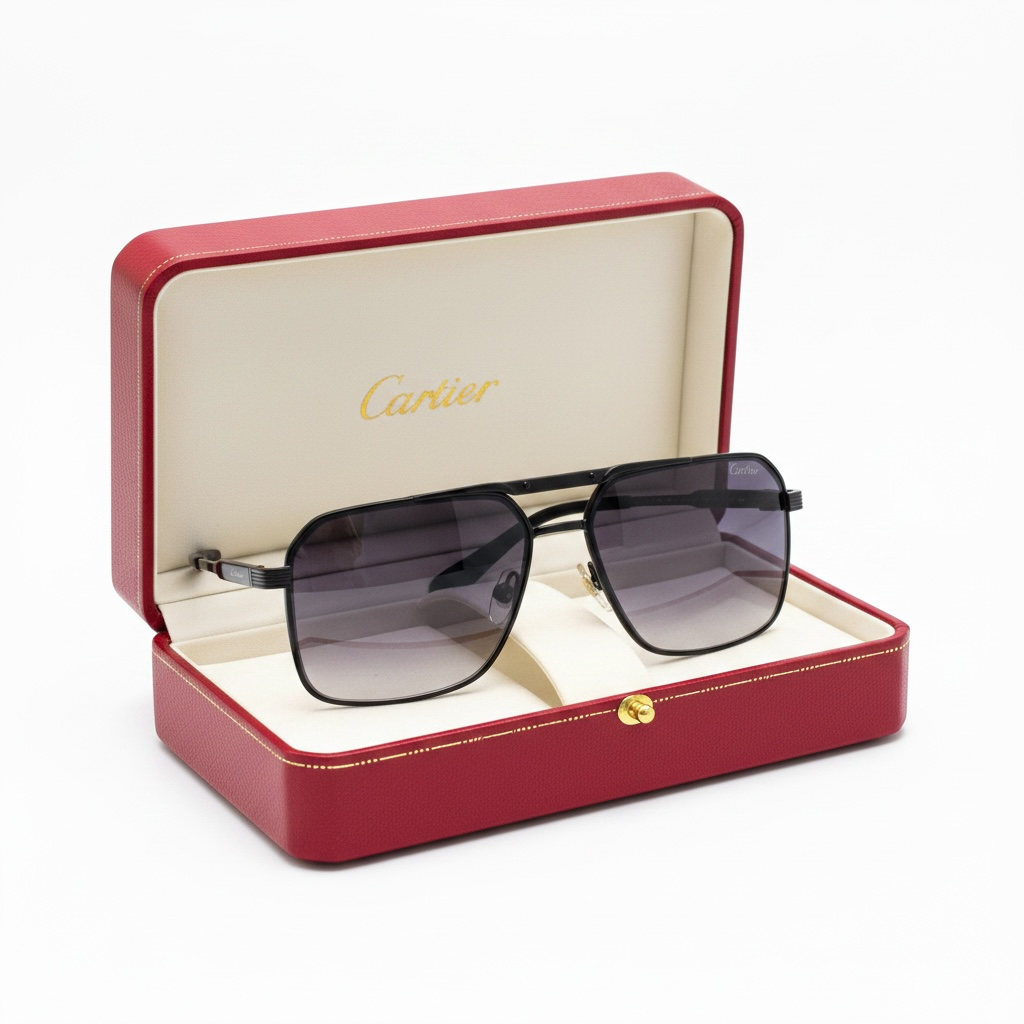 Cartier Luxury Aviator Shades – Black Gradient Lens