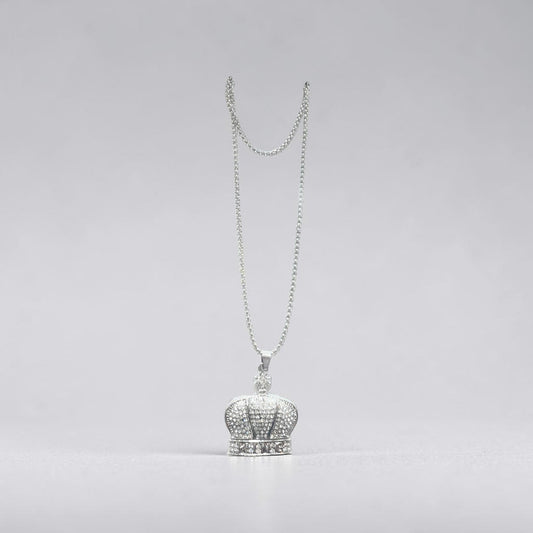 Crown Silver Stainless Steel Chain