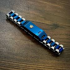 ROLEX PREMIUM STAINLESS STEEL BRACELET (BLUE)